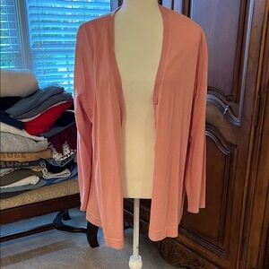 J. Jill Soft Pink Open Cardigan, NWT, Large